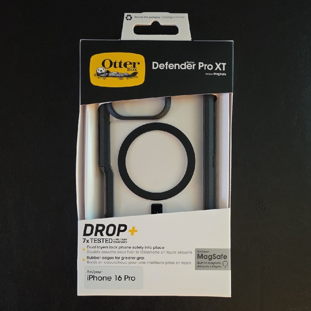 OtterBox Defender Series Pro XT Black Case for iPhone 16 Pro (MagSafe)